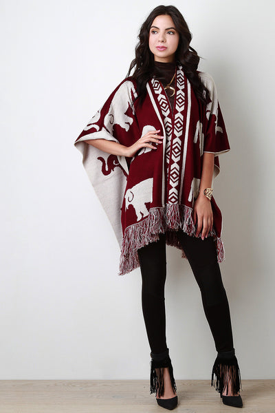 Elephant Draping Fringe Cape