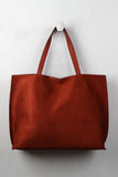 Reversible Suede And Leather Tote Bag