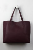 Reversible Suede And Leather Tote Bag