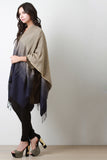 Ombre Woven Fringe Cape