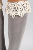 Crochet Cuff Knee High Socks