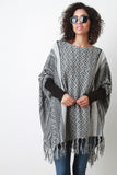 Tribal Diamond Knit Dolman Sweater Top