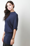 Boat Neck Dolman Sleeves Top