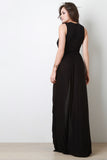 Floor Swept Drape Maxi Dress