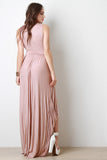 Floor Swept Drape Maxi Dress