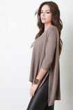 Slit Dolman Sleeves High Low Top