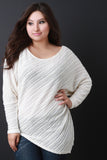 Slanted Semi-Sheer Crochet Sweater Top