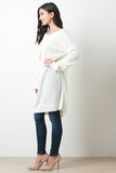 Deep V-Neck Long Sleeves Sweater Dress