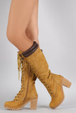 Liliana Lug Chunky Heel Work Boots