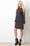 Heathered Hoodie Long Sleeved Tunic Dress