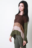 Wide Stripe Asymmetrical Top