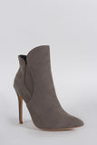 Liliana Curved Top Line Pointy Toe Stiletto Booties