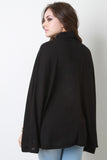 Soft Knit Turtleneck Wrap Cape